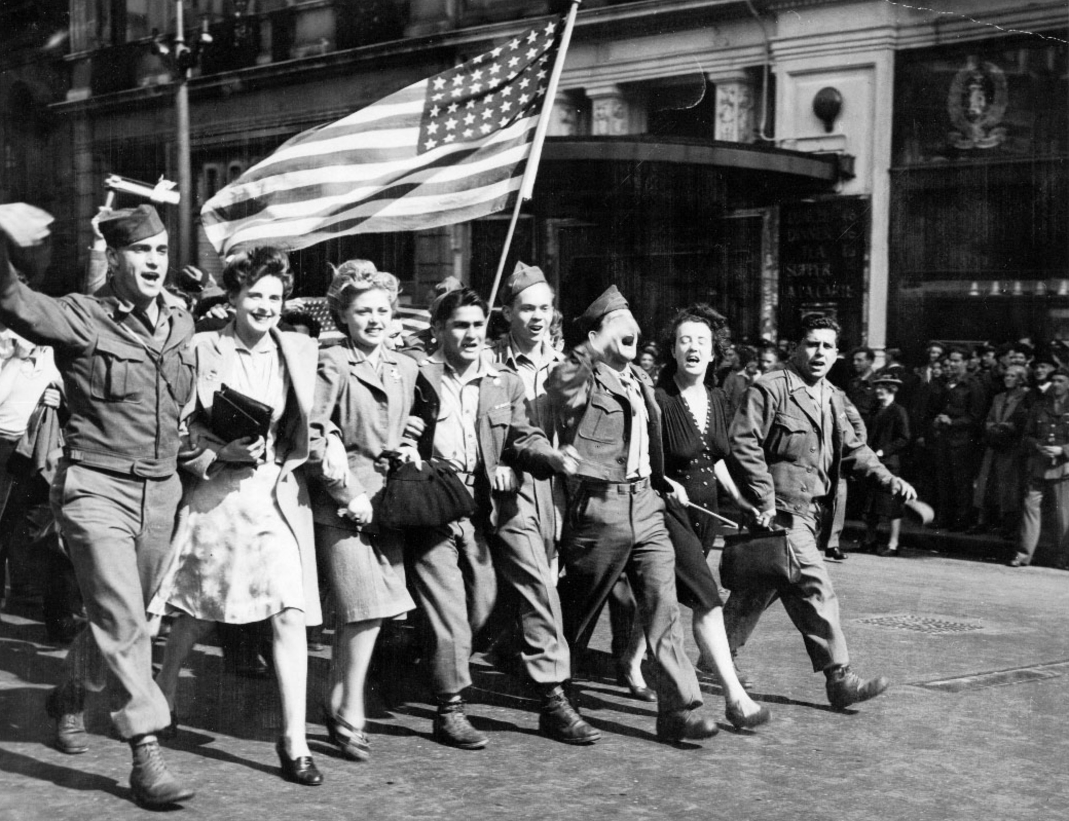 Victory parade in New York.